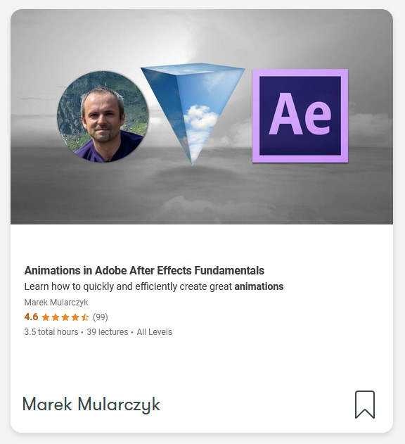Adobe After Effects Fundamentals Udemy course